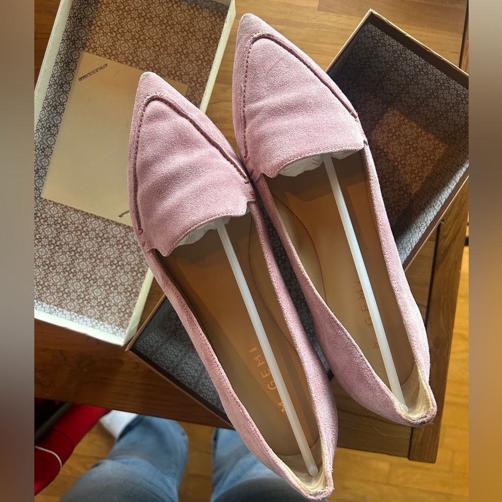 M. Gemi Stellaro Sacchetto Pink Suede Flat with box & dust bag, Size 40
